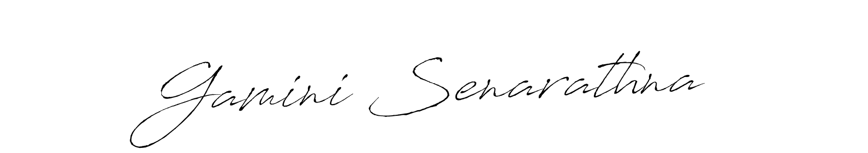 Create a beautiful signature design for name Gamini Senarathna. With this signature (Antro_Vectra) fonts, you can make a handwritten signature for free. Gamini Senarathna signature style 6 images and pictures png