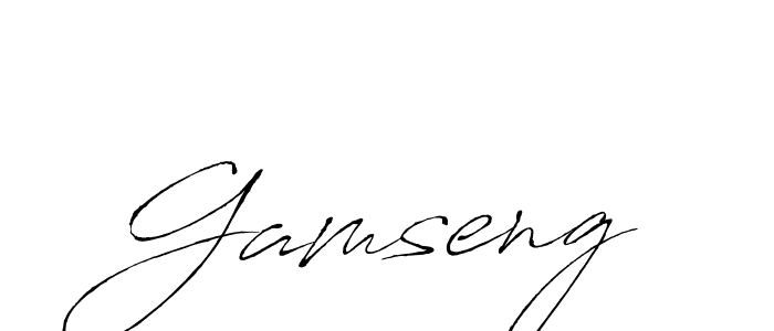 Gamseng stylish signature style. Best Handwritten Sign (Antro_Vectra) for my name. Handwritten Signature Collection Ideas for my name Gamseng. Gamseng signature style 6 images and pictures png