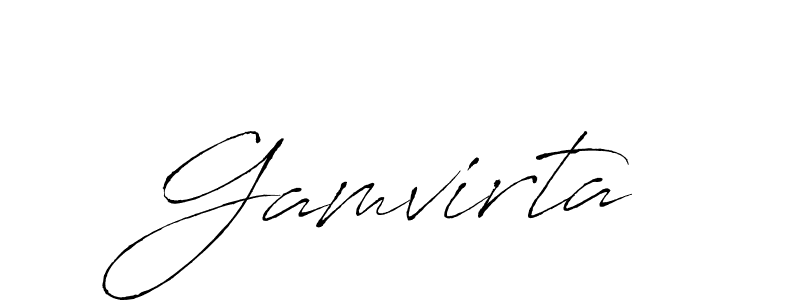 Gamvirta stylish signature style. Best Handwritten Sign (Antro_Vectra) for my name. Handwritten Signature Collection Ideas for my name Gamvirta. Gamvirta signature style 6 images and pictures png