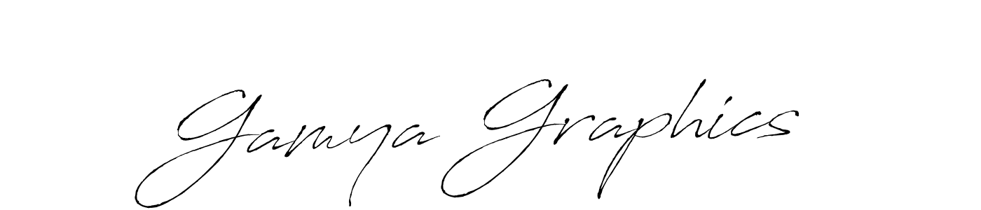 Create a beautiful signature design for name Gamya Graphics. With this signature (Antro_Vectra) fonts, you can make a handwritten signature for free. Gamya Graphics signature style 6 images and pictures png