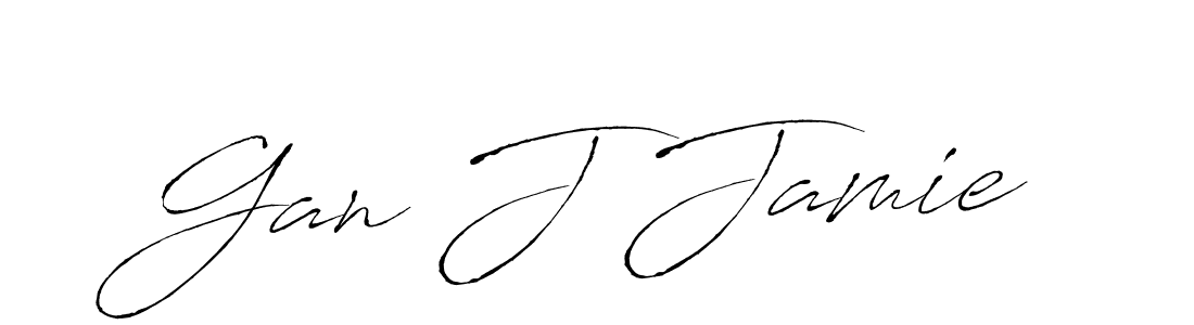 How to Draw Gan J Jamie signature style? Antro_Vectra is a latest design signature styles for name Gan J Jamie. Gan J Jamie signature style 6 images and pictures png
