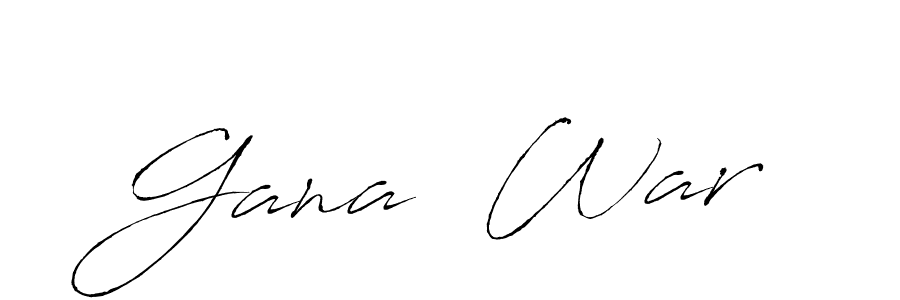 How to make Gana  War name signature. Use Antro_Vectra style for creating short signs online. This is the latest handwritten sign. Gana  War signature style 6 images and pictures png