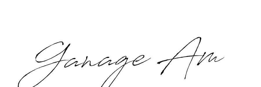 How to make Ganage Am signature? Antro_Vectra is a professional autograph style. Create handwritten signature for Ganage Am name. Ganage Am signature style 6 images and pictures png