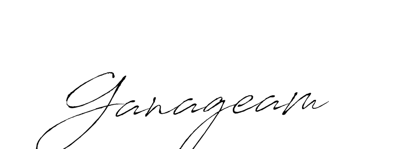 Make a beautiful signature design for name Ganageam. With this signature (Antro_Vectra) style, you can create a handwritten signature for free. Ganageam signature style 6 images and pictures png