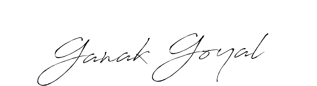 How to make Ganak Goyal signature? Antro_Vectra is a professional autograph style. Create handwritten signature for Ganak Goyal name. Ganak Goyal signature style 6 images and pictures png