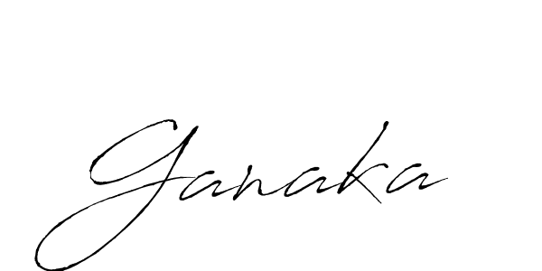 Use a signature maker to create a handwritten signature online. With this signature software, you can design (Antro_Vectra) your own signature for name Ganaka. Ganaka signature style 6 images and pictures png