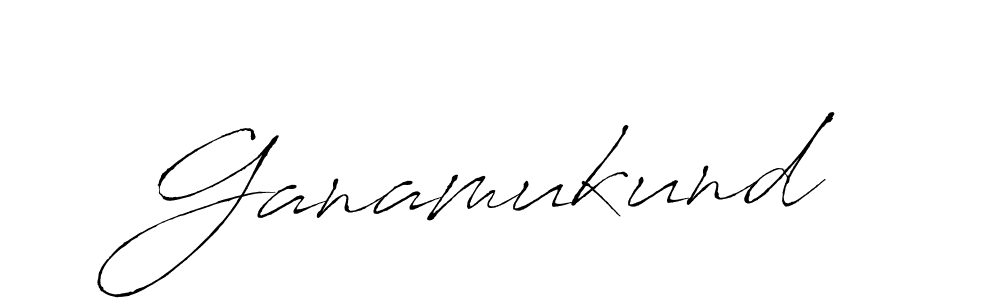 Create a beautiful signature design for name Ganamukund. With this signature (Antro_Vectra) fonts, you can make a handwritten signature for free. Ganamukund signature style 6 images and pictures png