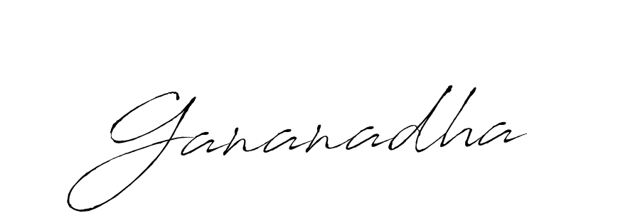 Gananadha stylish signature style. Best Handwritten Sign (Antro_Vectra) for my name. Handwritten Signature Collection Ideas for my name Gananadha. Gananadha signature style 6 images and pictures png