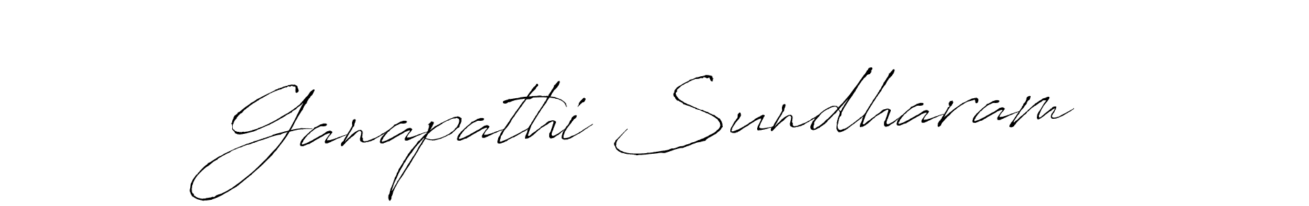 Make a beautiful signature design for name Ganapathi Sundharam. With this signature (Antro_Vectra) style, you can create a handwritten signature for free. Ganapathi Sundharam signature style 6 images and pictures png