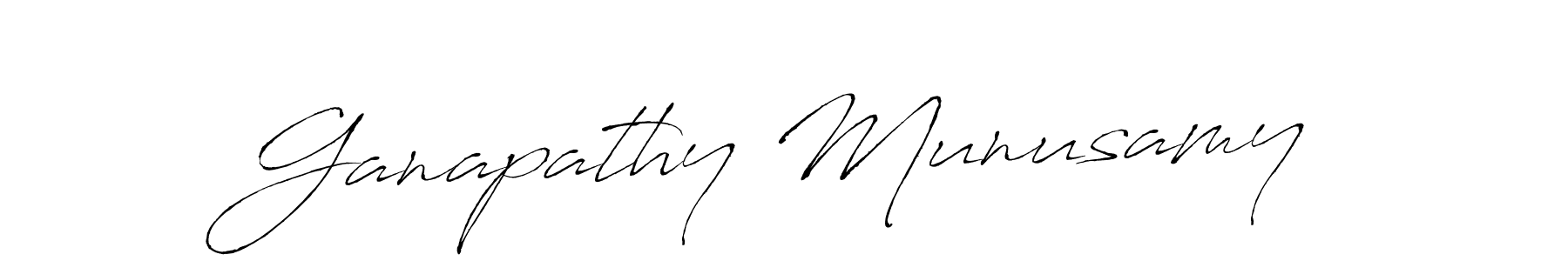 Make a beautiful signature design for name Ganapathy Munusamy. With this signature (Antro_Vectra) style, you can create a handwritten signature for free. Ganapathy Munusamy signature style 6 images and pictures png