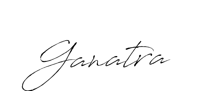 Ganatra stylish signature style. Best Handwritten Sign (Antro_Vectra) for my name. Handwritten Signature Collection Ideas for my name Ganatra. Ganatra signature style 6 images and pictures png