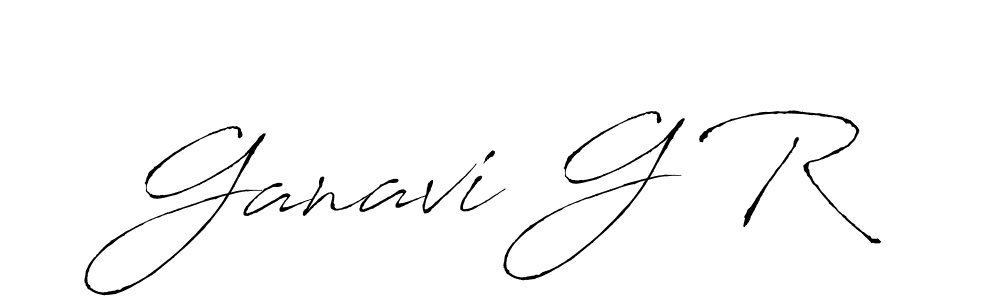 You should practise on your own different ways (Antro_Vectra) to write your name (Ganavi G R) in signature. don't let someone else do it for you. Ganavi G R signature style 6 images and pictures png