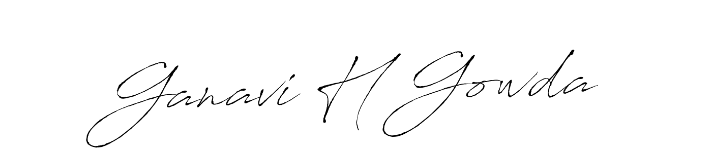 Also You can easily find your signature by using the search form. We will create Ganavi H Gowda name handwritten signature images for you free of cost using Antro_Vectra sign style. Ganavi H Gowda signature style 6 images and pictures png