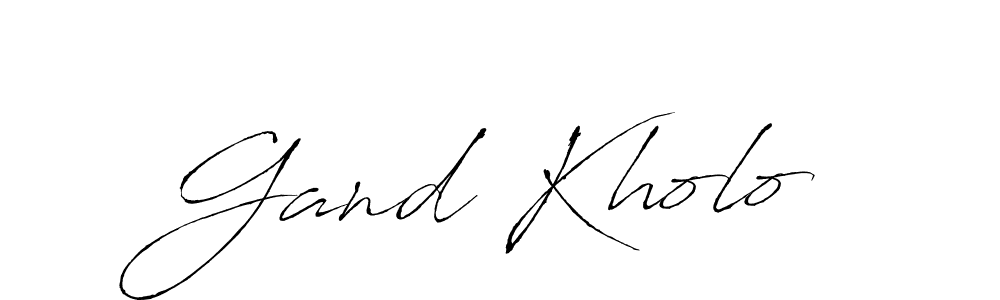 Similarly Antro_Vectra is the best handwritten signature design. Signature creator online .You can use it as an online autograph creator for name Gand Kholo. Gand Kholo signature style 6 images and pictures png