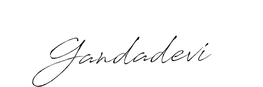 Use a signature maker to create a handwritten signature online. With this signature software, you can design (Antro_Vectra) your own signature for name Gandadevi. Gandadevi signature style 6 images and pictures png