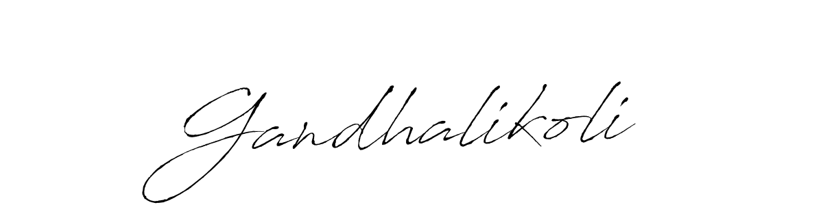 Use a signature maker to create a handwritten signature online. With this signature software, you can design (Antro_Vectra) your own signature for name Gandhalikoli. Gandhalikoli signature style 6 images and pictures png