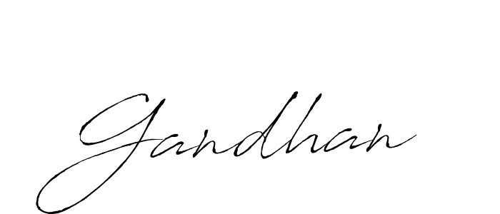 Design your own signature with our free online signature maker. With this signature software, you can create a handwritten (Antro_Vectra) signature for name Gandhan. Gandhan signature style 6 images and pictures png