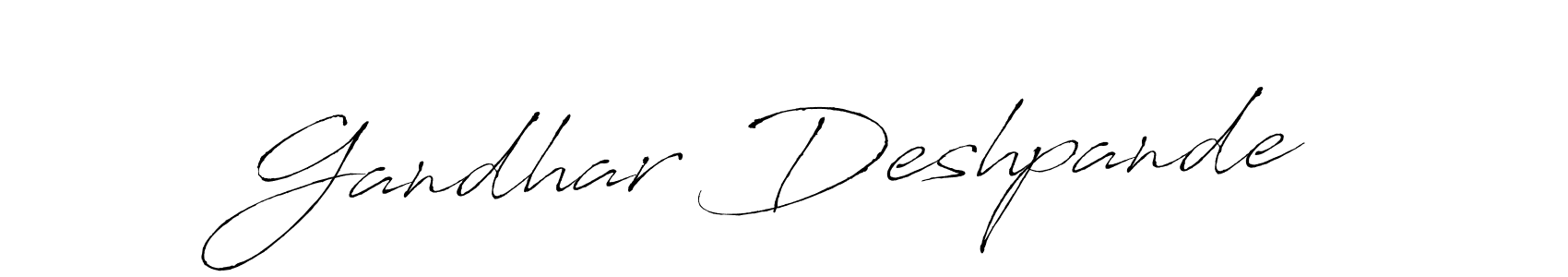 Create a beautiful signature design for name Gandhar Deshpande. With this signature (Antro_Vectra) fonts, you can make a handwritten signature for free. Gandhar Deshpande signature style 6 images and pictures png