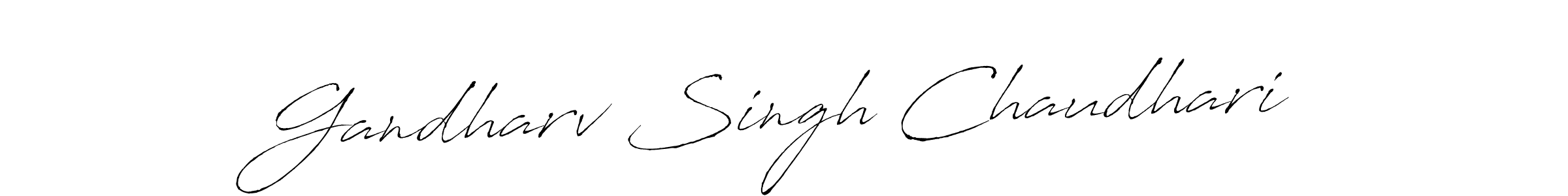 You should practise on your own different ways (Antro_Vectra) to write your name (Gandharv Singh Chaudhari) in signature. don't let someone else do it for you. Gandharv Singh Chaudhari signature style 6 images and pictures png