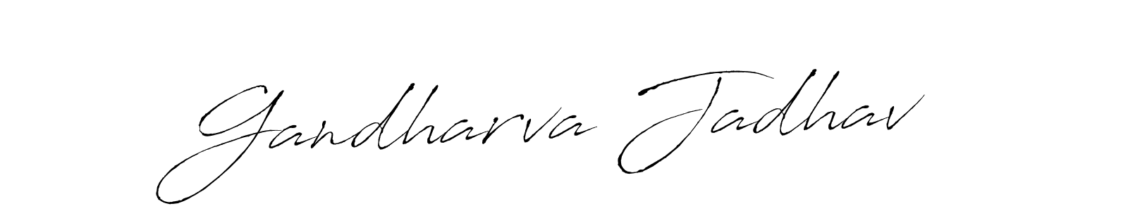 Design your own signature with our free online signature maker. With this signature software, you can create a handwritten (Antro_Vectra) signature for name Gandharva Jadhav. Gandharva Jadhav signature style 6 images and pictures png