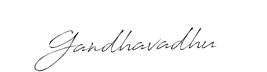 How to make Gandhavadhu name signature. Use Antro_Vectra style for creating short signs online. This is the latest handwritten sign. Gandhavadhu signature style 6 images and pictures png