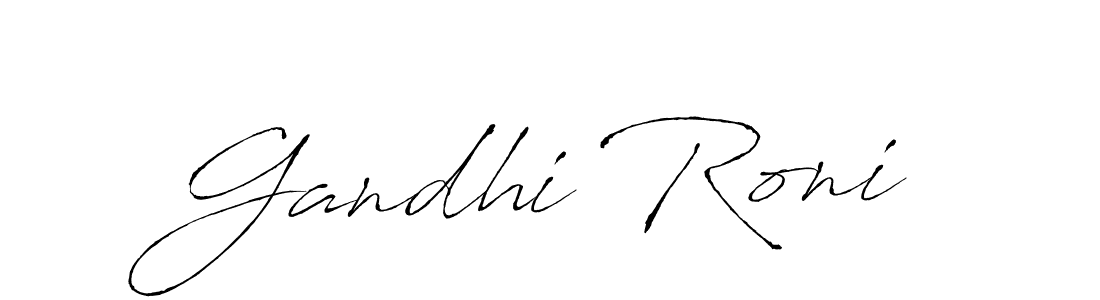 Design your own signature with our free online signature maker. With this signature software, you can create a handwritten (Antro_Vectra) signature for name Gandhi Roni. Gandhi Roni signature style 6 images and pictures png