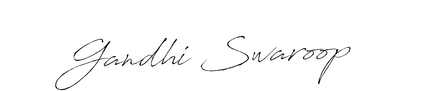 Use a signature maker to create a handwritten signature online. With this signature software, you can design (Antro_Vectra) your own signature for name Gandhi Swaroop. Gandhi Swaroop signature style 6 images and pictures png