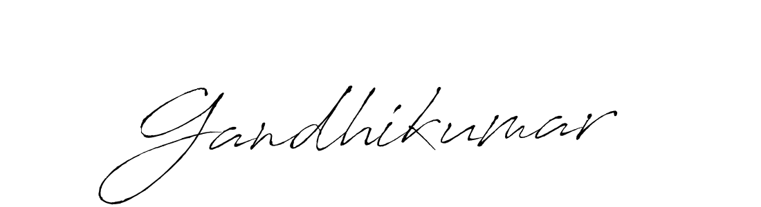 Use a signature maker to create a handwritten signature online. With this signature software, you can design (Antro_Vectra) your own signature for name Gandhikumar. Gandhikumar signature style 6 images and pictures png