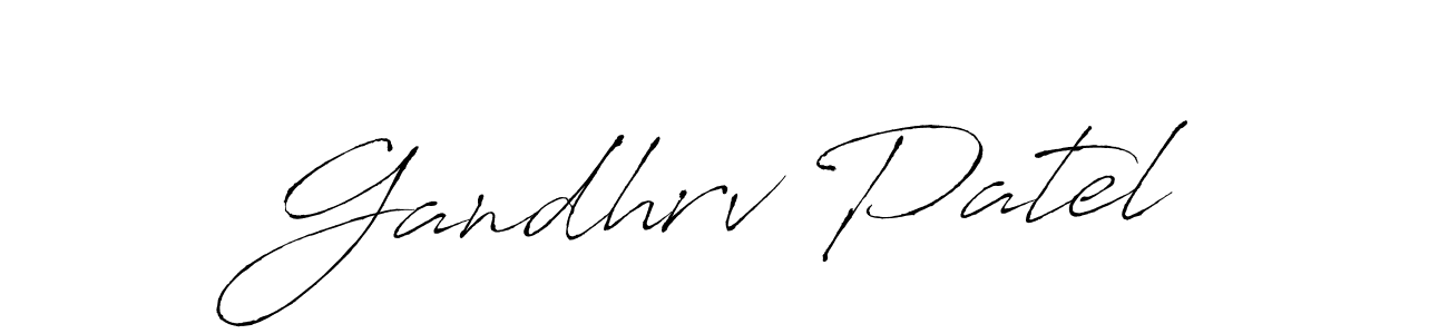 You should practise on your own different ways (Antro_Vectra) to write your name (Gandhrv Patel) in signature. don't let someone else do it for you. Gandhrv Patel signature style 6 images and pictures png