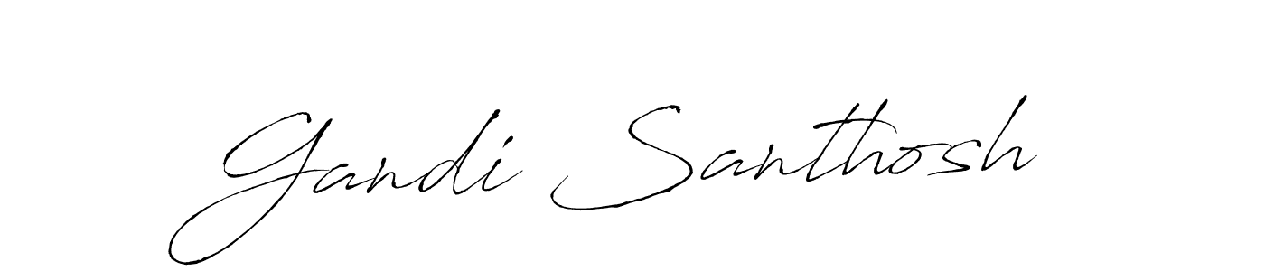 Create a beautiful signature design for name Gandi Santhosh. With this signature (Antro_Vectra) fonts, you can make a handwritten signature for free. Gandi Santhosh signature style 6 images and pictures png