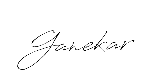 Make a beautiful signature design for name Ganekar. With this signature (Antro_Vectra) style, you can create a handwritten signature for free. Ganekar signature style 6 images and pictures png