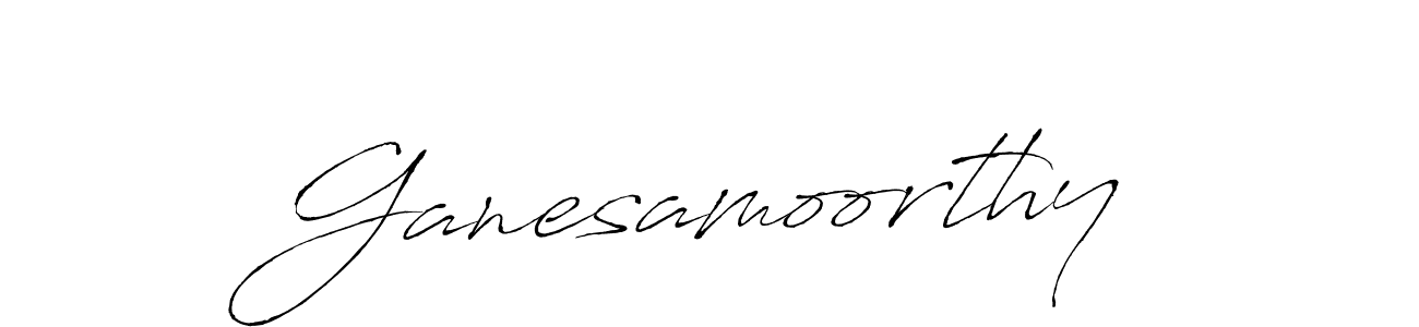 Create a beautiful signature design for name Ganesamoorthy. With this signature (Antro_Vectra) fonts, you can make a handwritten signature for free. Ganesamoorthy signature style 6 images and pictures png