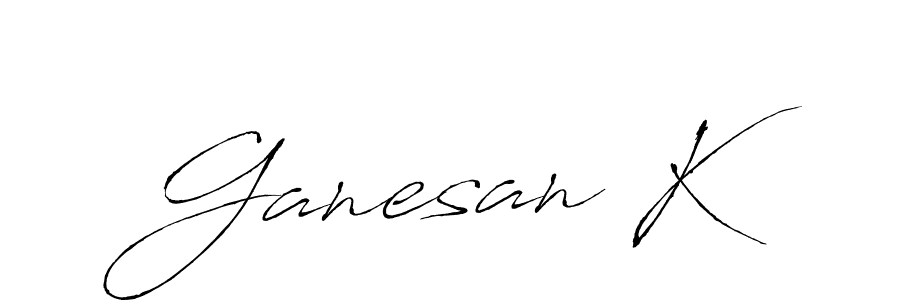 Ganesan K stylish signature style. Best Handwritten Sign (Antro_Vectra) for my name. Handwritten Signature Collection Ideas for my name Ganesan K. Ganesan K signature style 6 images and pictures png