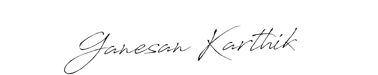 Use a signature maker to create a handwritten signature online. With this signature software, you can design (Antro_Vectra) your own signature for name Ganesan Karthik. Ganesan Karthik signature style 6 images and pictures png