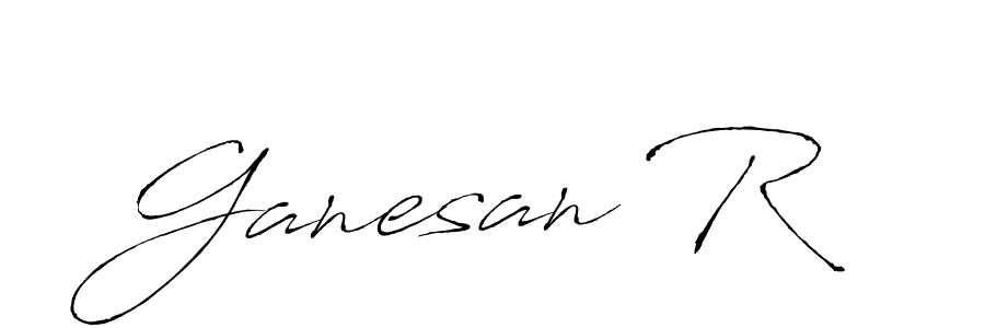 Make a beautiful signature design for name Ganesan R. With this signature (Antro_Vectra) style, you can create a handwritten signature for free. Ganesan R signature style 6 images and pictures png