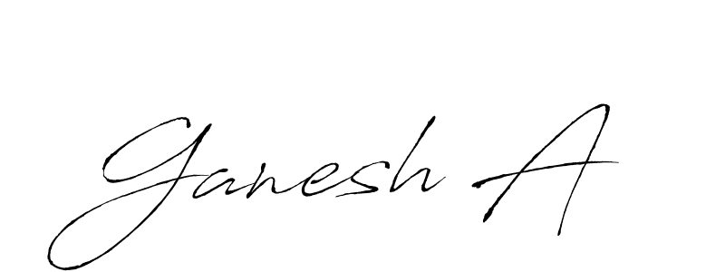 Use a signature maker to create a handwritten signature online. With this signature software, you can design (Antro_Vectra) your own signature for name Ganesh A. Ganesh A signature style 6 images and pictures png