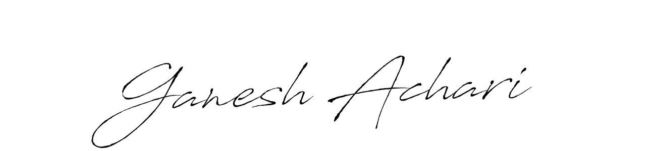 How to make Ganesh Achari name signature. Use Antro_Vectra style for creating short signs online. This is the latest handwritten sign. Ganesh Achari signature style 6 images and pictures png