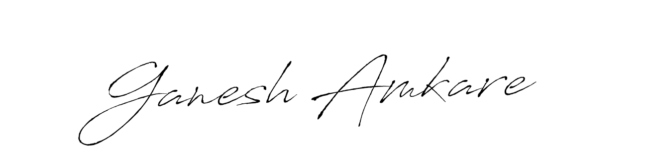 How to make Ganesh Amkare name signature. Use Antro_Vectra style for creating short signs online. This is the latest handwritten sign. Ganesh Amkare signature style 6 images and pictures png