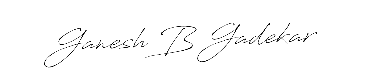 Ganesh B Gadekar stylish signature style. Best Handwritten Sign (Antro_Vectra) for my name. Handwritten Signature Collection Ideas for my name Ganesh B Gadekar. Ganesh B Gadekar signature style 6 images and pictures png