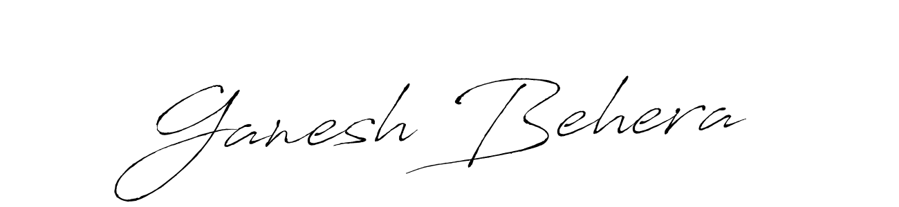 How to make Ganesh Behera name signature. Use Antro_Vectra style for creating short signs online. This is the latest handwritten sign. Ganesh Behera signature style 6 images and pictures png