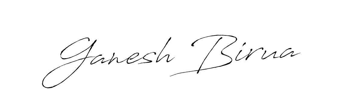 Make a beautiful signature design for name Ganesh Birua. With this signature (Antro_Vectra) style, you can create a handwritten signature for free. Ganesh Birua signature style 6 images and pictures png