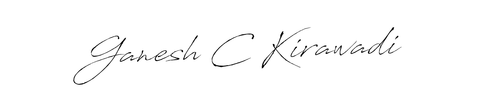 How to make Ganesh C Kirawadi name signature. Use Antro_Vectra style for creating short signs online. This is the latest handwritten sign. Ganesh C Kirawadi signature style 6 images and pictures png