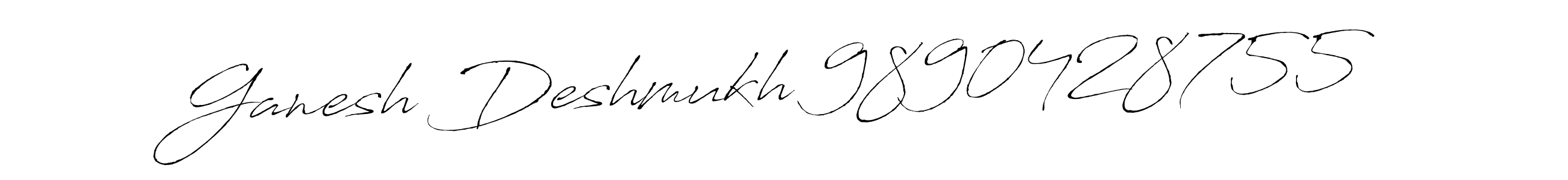 Design your own signature with our free online signature maker. With this signature software, you can create a handwritten (Antro_Vectra) signature for name Ganesh Deshmukh 9890428755. Ganesh Deshmukh 9890428755 signature style 6 images and pictures png