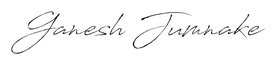Enhance your business communications with Ganesh Jumnake signature in Antro_Vectra lettering. Clean, modern, and universally compatible. Ganesh Jumnake signature style 6 images and pictures png