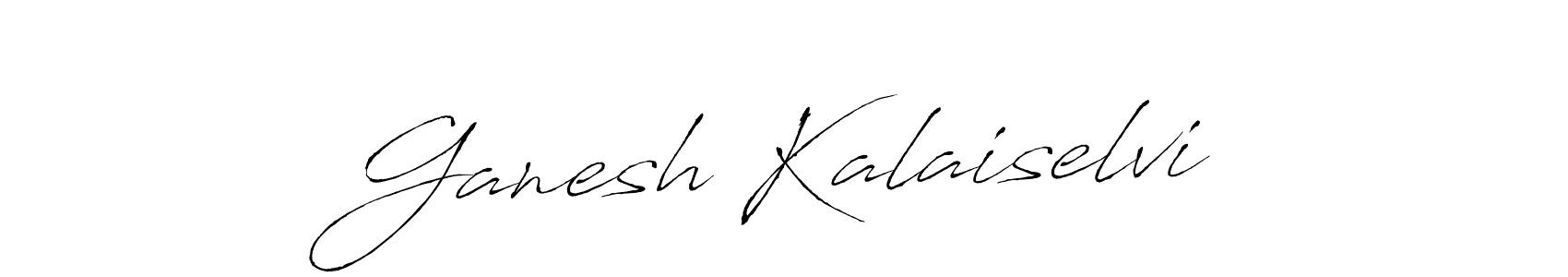 Create a beautiful signature design for name Ganesh Kalaiselvi. With this signature (Antro_Vectra) fonts, you can make a handwritten signature for free. Ganesh Kalaiselvi signature style 6 images and pictures png