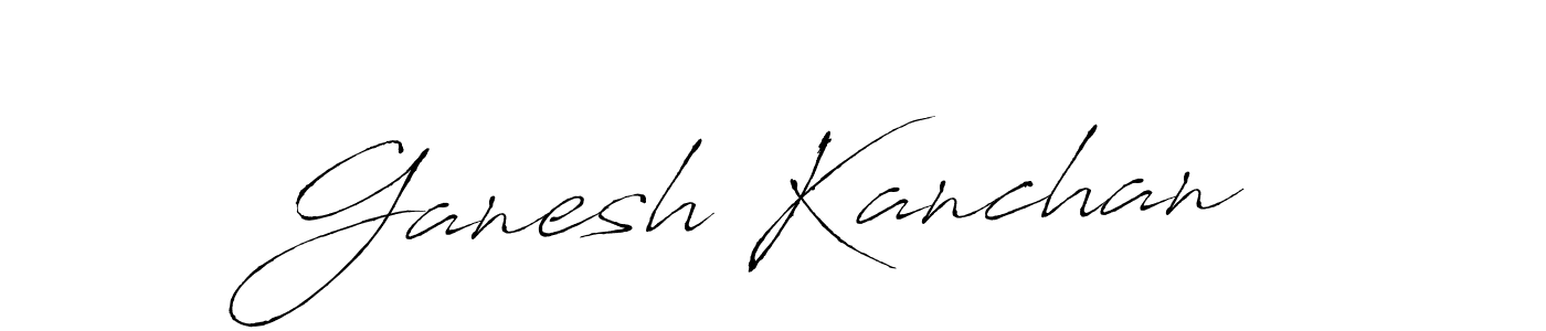 Antro_Vectra is a professional signature style that is perfect for those who want to add a touch of class to their signature. It is also a great choice for those who want to make their signature more unique. Get Ganesh Kanchan name to fancy signature for free. Ganesh Kanchan signature style 6 images and pictures png