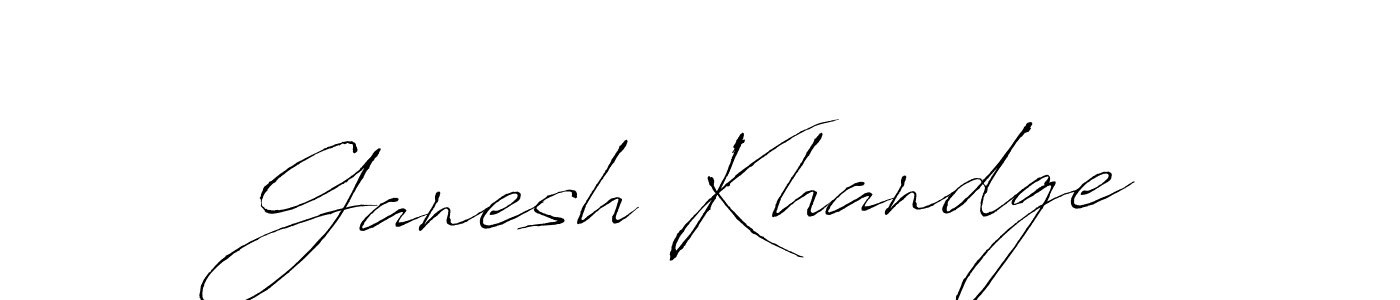 Design your own signature with our free online signature maker. With this signature software, you can create a handwritten (Antro_Vectra) signature for name Ganesh Khandge. Ganesh Khandge signature style 6 images and pictures png