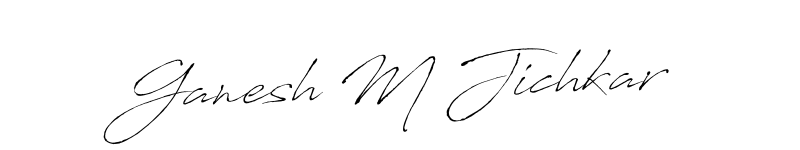 The best way (Antro_Vectra) to make a short signature is to pick only two or three words in your name. The name Ganesh M Jichkar include a total of six letters. For converting this name. Ganesh M Jichkar signature style 6 images and pictures png