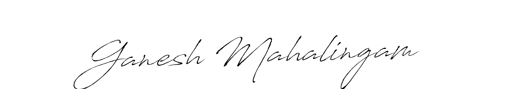 Create a beautiful signature design for name Ganesh Mahalingam. With this signature (Antro_Vectra) fonts, you can make a handwritten signature for free. Ganesh Mahalingam signature style 6 images and pictures png