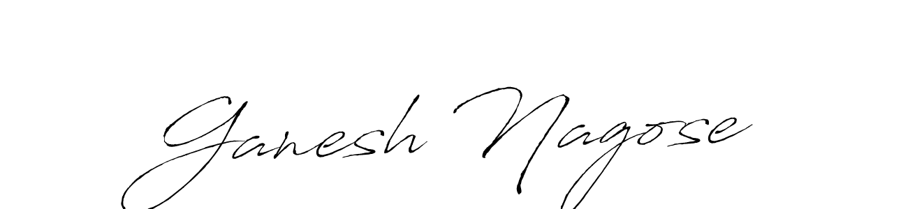How to make Ganesh Nagose name signature. Use Antro_Vectra style for creating short signs online. This is the latest handwritten sign. Ganesh Nagose signature style 6 images and pictures png